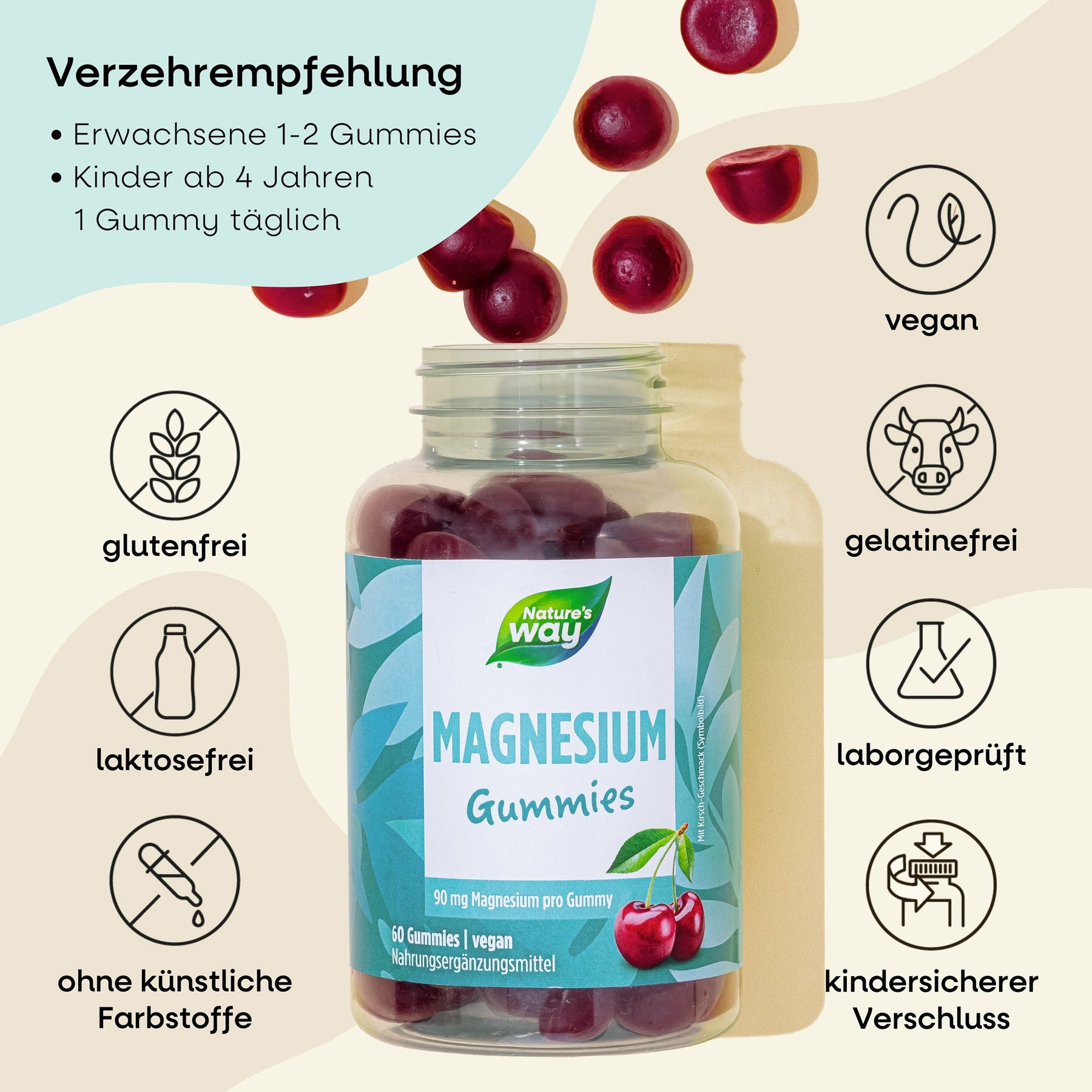 Magnesium Gummibärchen Nature's Way